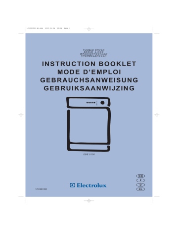 Electrolux EDE5130 User manual Electrolux EDE5130 User manual