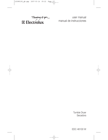 Electrolux EDC46100W User manual Electrolux EDC46100W User manual