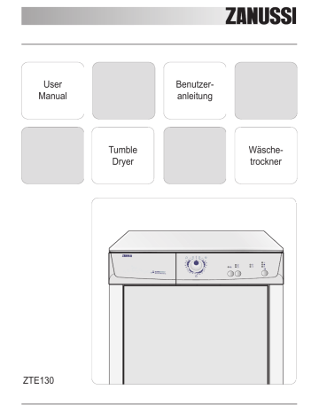 Zanussi ZTE130 User manual Zanussi ZTE130 User manual