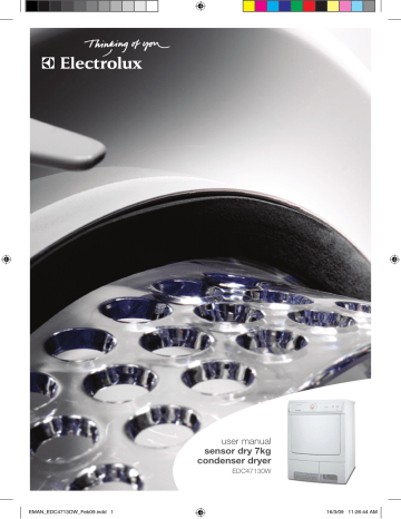 Electrolux EDC47130W User manual Electrolux EDC47130W User manual