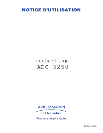 ARTHUR MARTIN ADC3250 User manual ARTHUR MARTIN ADC3250 User manual