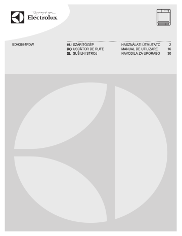 Electrolux EDH3684PDW User manual Electrolux EDH3684PDW User manual
