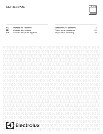 Electrolux EDH3684PW3, EDH3684PDE User manual Electrolux EDH3684PW3, EDH3684PDE User manual