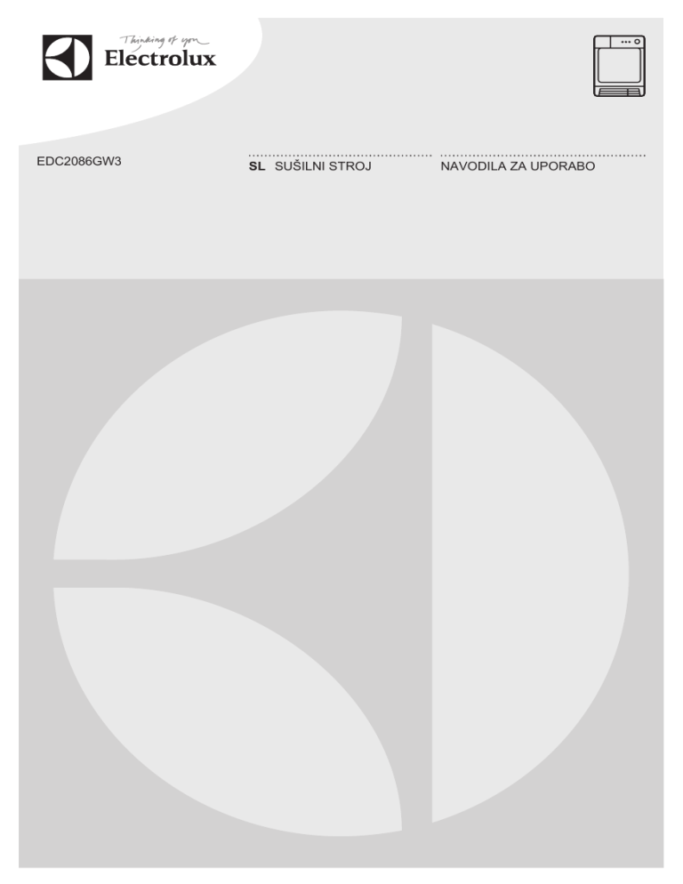 Electrolux EDC2086GW3 User manual Electrolux EDC2086GW3 User manual
