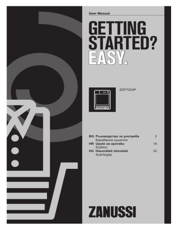 Zanussi ZDP7203P User manual Zanussi ZDP7203P User manual