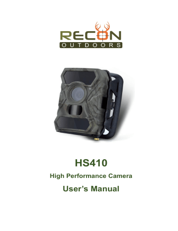 Recon Outdoors HS410 Digital IR Camera User Manual | Manualzz Recon Outdoors HS410 Digital IR Camera User Manual | Manualzz