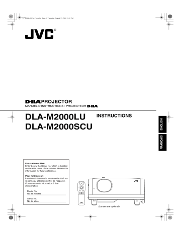 JVC DLA-M2000LU Projector User Manual | Manualzz JVC DLA-M2000LU Projector User Manual | Manualzz