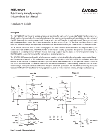 Broadcom Hcnr High Linearity Analog Optocouplers Evaluation