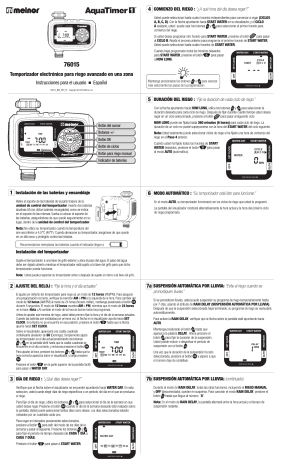 Melnor Water Timer Instructions Manualzz