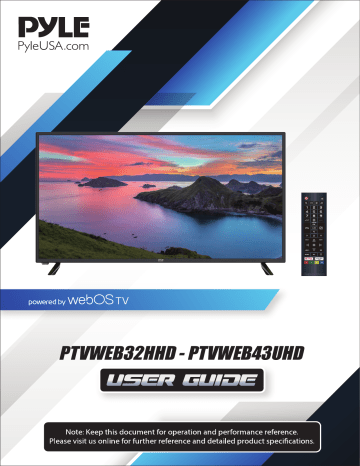 Pyle PTVWEB32HHD 32’’ HD DLED WebOS Smart TV Owner's Manual | Manualzz Pyle PTVWEB32HHD 32’’ HD DLED WebOS Smart TV Owner's Manual | Manualzz