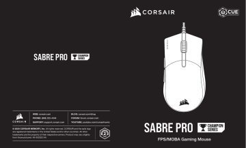 Corsair CH-9303111-EU SABRE PRO Champion Series FPS/MOBA Gaming Mouse Mode d'emploi | Manualzz