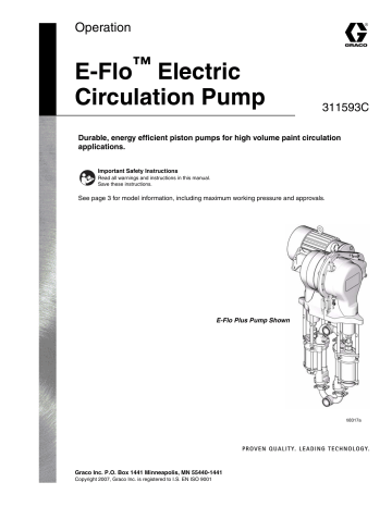 Graco 311593C, E-Flo Electric Circulation Pump Owner's Manual | Manualzz Graco 311593C, E-Flo Electric Circulation Pump Owner's Manual | Manualzz