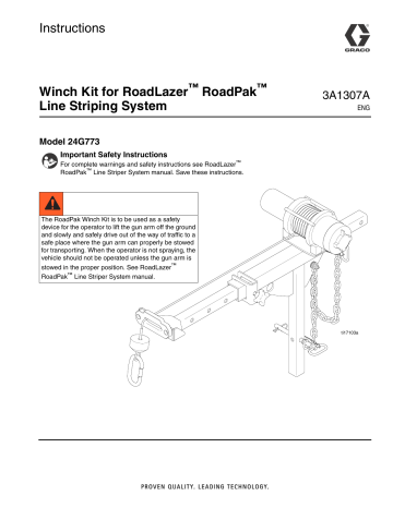 Graco 3A1307A - Winch Kit for RoadLazer RoadPak Line Striping System Instructions | Manualzz Graco 3A1307A - Winch Kit for RoadLazer RoadPak Line Striping System Instructions | Manualzz