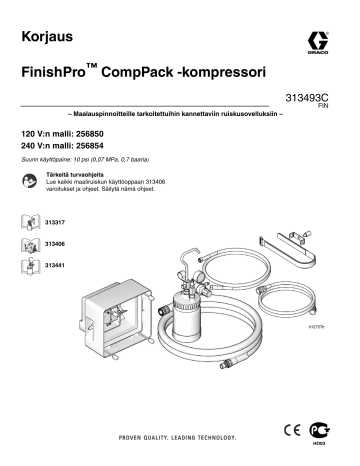 Graco 313493C FinishPro CompPack Compressor Repair Owner's Manual | Manualzz Graco 313493C FinishPro CompPack Compressor Repair Owner's Manual | Manualzz
