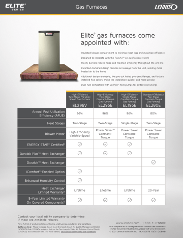 Lennox El V Gas Furnace Owner Manual Manualzz