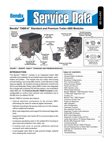 Bendix Sd Tabs Trailer Abs Module Service Data Sheet Manualzz