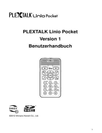 Plextalk Linio Pocket Benutzerhandbuch | Manualzz Plextalk Linio Pocket Benutzerhandbuch | Manualzz