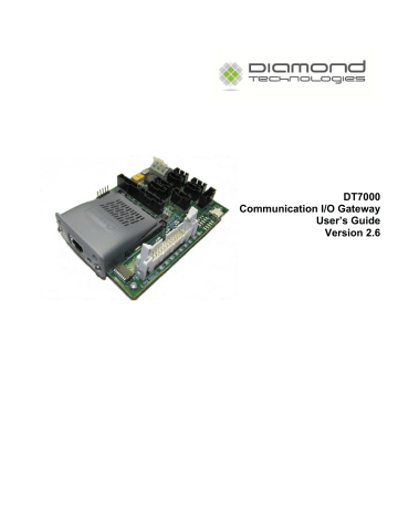 Diamond technologies DT7000 User Manual | Manualzz Diamond technologies DT7000 User Manual | Manualzz