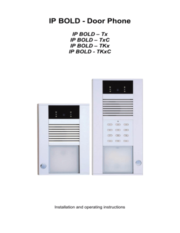 Alpha Tech IP Bold - VoIP DoorPhone Manual | Manualzz