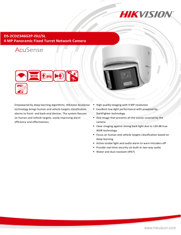 Hikvision Ds Cd G P Isu Sl Network Camera Data Sheet Manualzz