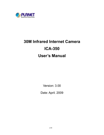 PLANET ICA-350 User's manual | Manualzz