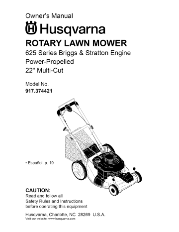 Husqvarna Lawn Mower Owner S Manual Manualzz