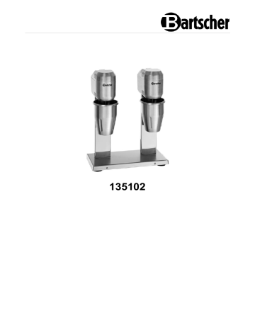 Bartscher 135102 Bartscher dual bar mixer Turbo Instruções de operação | Manualzz Bartscher 135102 Bartscher dual bar mixer Turbo Instruções de operação | Manualzz