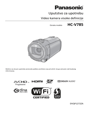 Panasonic HCV785EPK Operativne instrukcije | Manualzz Panasonic HCV785EPK Operativne instrukcije | Manualzz