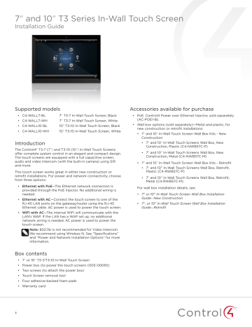 Control 4 C4-WALL10-WH Installation Manual | Manualzz Control 4 C4-WALL10-WH Installation Manual | Manualzz