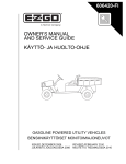 EZ-GO 606420-FI Owner's Manual And Service Manual