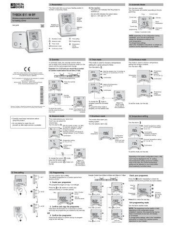 DELTA DORE TYBOX 811 W RF User Manual Manualzz