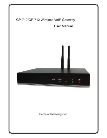 Gempro Technology GP-710, GP-712 User Manual | Manualzz Gempro Technology GP-710, GP-712 User Manual | Manualzz