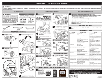 Black Max Bm Bt Watt Bluetooth Generator Owner S Manual