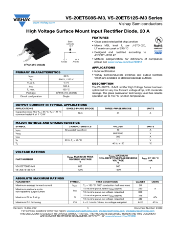 Vishay Vs Ets M Data Sheet Manualzz