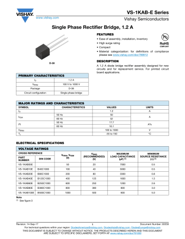 Vishay VS 1KAB05E Data Sheet Manualzz