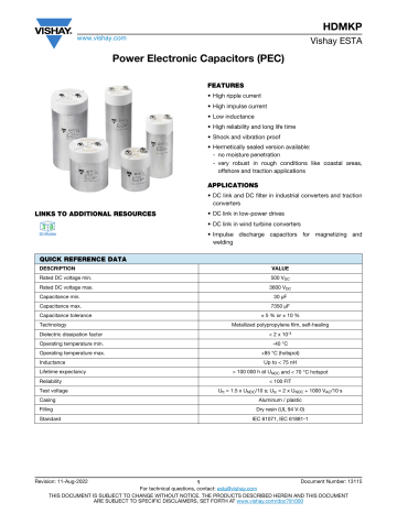 Vishay Hdmkp Series Datasheet Manualzz