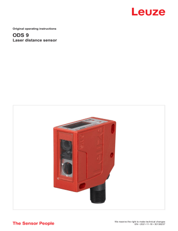 Leuze ODS9L2.8/LFH-450-M12 Optischer Abstandssensor Operating Manual | Manualzz Leuze ODS9L2.8/LFH-450-M12 Optischer Abstandssensor Operating Manual | Manualzz