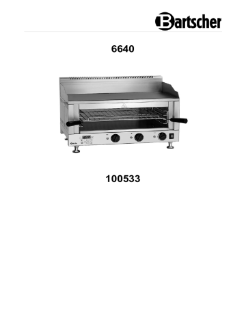 Bartscher 100533 Salamander griddle 6640 Bedienungsanleitung | Manualzz Bartscher 100533 Salamander griddle 6640 Bedienungsanleitung | Manualzz