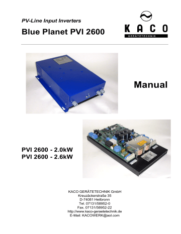 Kaco Blue Planet Pvi Inverter Owner S Manual Manualzz