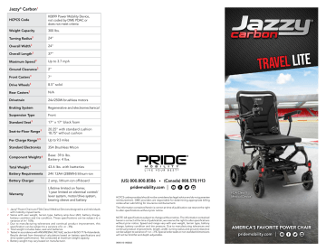 Pride Mobility Jazzy Carbon Trifold Owner S Manual Manualzz