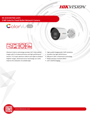 Hikvision Ds Cd G L Uf Network Camera Data Sheet Manualzz