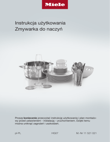 Miele G 5022 SCi Selection Zmywarka Instrukcja obsługi | Manualzz Miele G 5022 SCi Selection Zmywarka Instrukcja obsługi | Manualzz