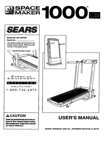 Lifestyler 831297530 SM 1100 Treadmill Owner S Manual Manualzz