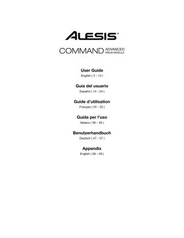 Alesis Command Mesh Special Edition Eight-Piece Electronic Drum Kit Benutzerhandbuch | Manualzz