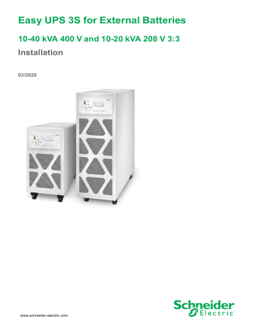 Schneider Electric Easy UPS 3S Installation Manual Manualzz