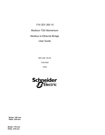 Schneider Electric 174CEV30010, Modbus to Ethernet Bridge User Guide | Manualzz Schneider Electric 174CEV30010, Modbus to Ethernet Bridge User Guide | Manualzz