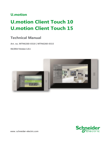 Schneider Electric U.Motion- Client Touch 10/Client Touch 15 Touch Panel-Software System user guide | Manualzz Schneider Electric U.Motion- Client Touch 10/Client Touch 15 Touch Panel-Software System user guide | Manualzz