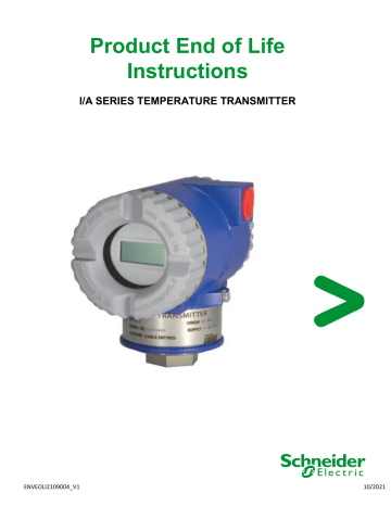 Schneider Electric SERIES TEMPERATURE TRANSMITTER Instruction Sheet | Manualzz Schneider Electric SERIES TEMPERATURE TRANSMITTER Instruction Sheet | Manualzz