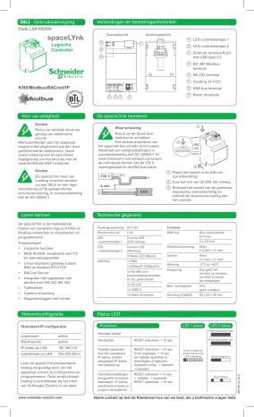Schneider Electric SpaceLYnk- Logische controller Handleiding | Manualzz Schneider Electric SpaceLYnk- Logische controller Handleiding | Manualzz