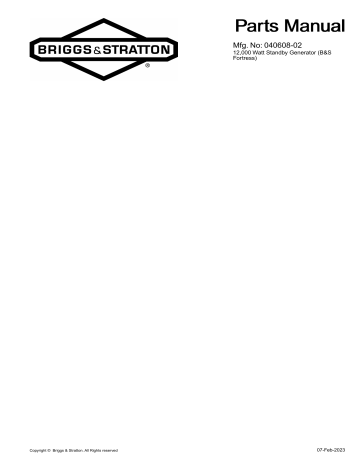 Simplicity 12,000 Watt Standby Generator (B&S Fortress) Manual | Manualzz Simplicity 12,000 Watt Standby Generator (B&S Fortress) Manual | Manualzz